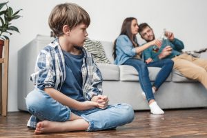 boy watching parents drink instead of parents going to rehab